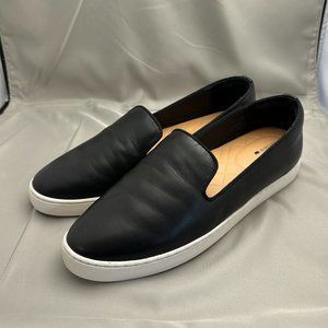Birdies Women's Swift Slip-On Sneakers Black Leather Size 10